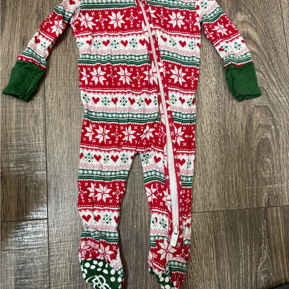 Little Bum Bums Christmas Footie 0-3 Months